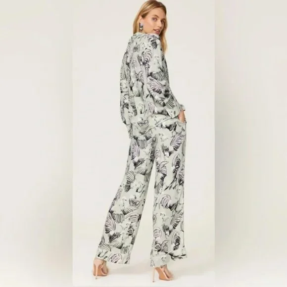 Rachel Antonoff Pajama Pants chicken print pale green loungewear - Picture 2 of 5